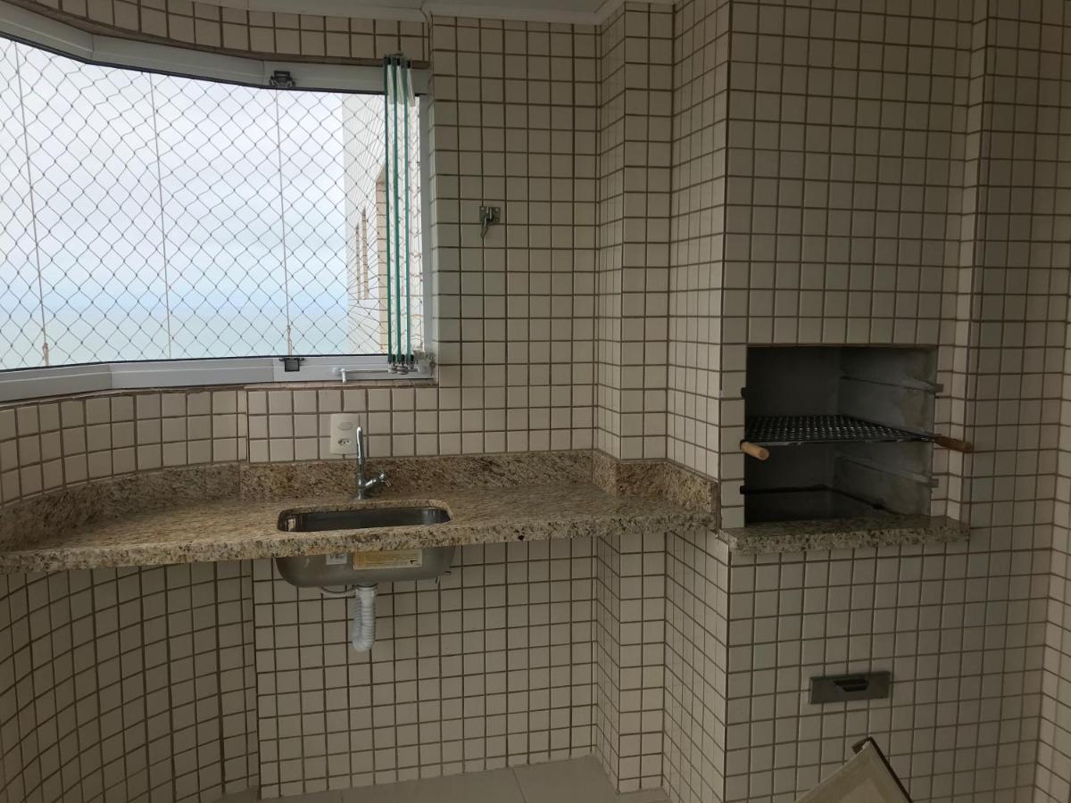 Apto com vista para o Mar, 2 vagas de garagem e churrasqueira na varanda Praia Grande (Santos) Exterior foto