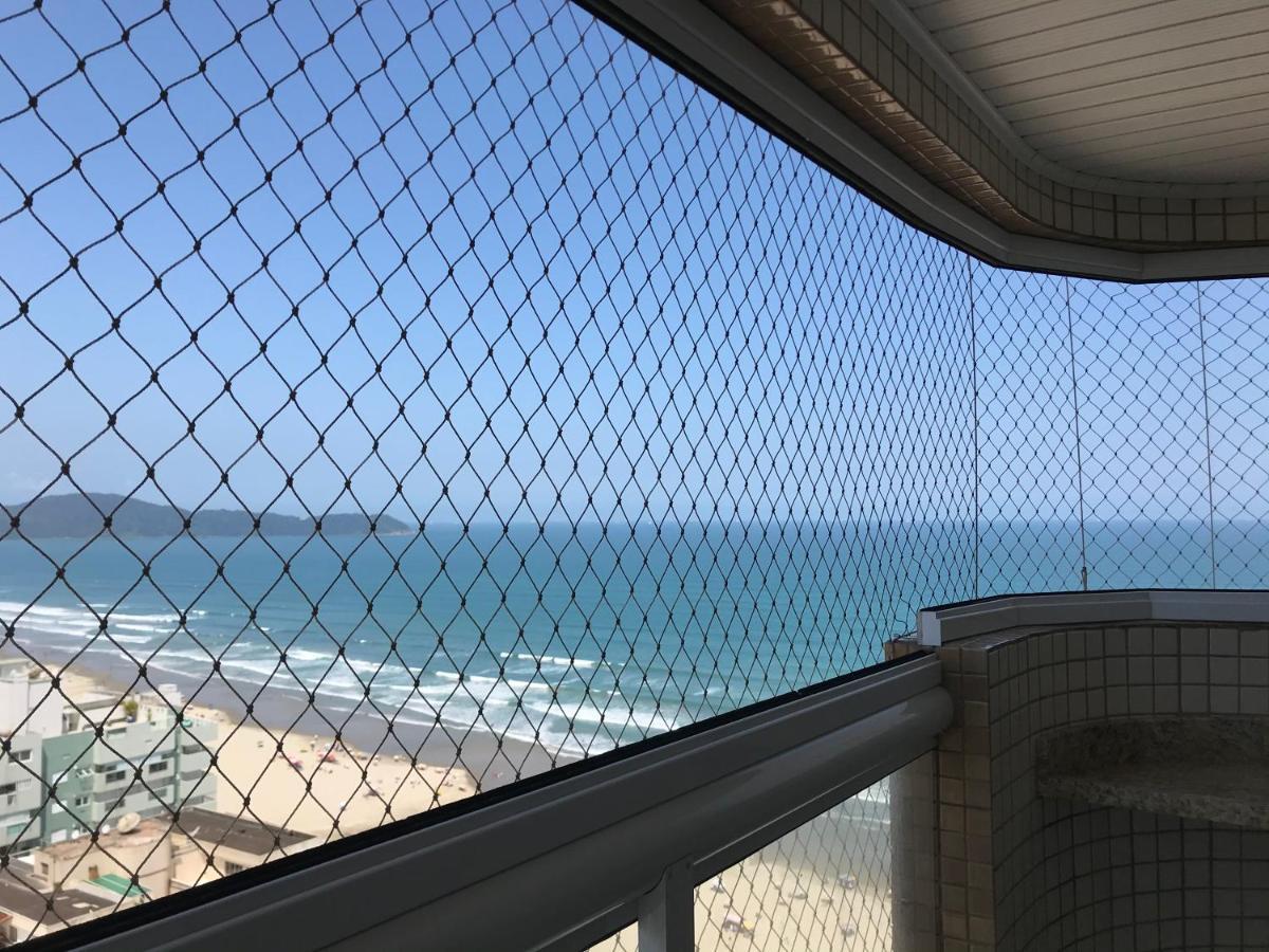 Apto com vista para o Mar, 2 vagas de garagem e churrasqueira na varanda Praia Grande (Santos) Exterior foto
